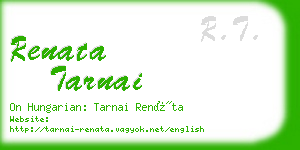 renata tarnai business card